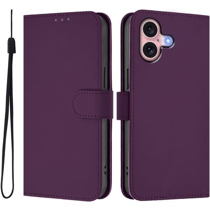 Mobigear Urban Wallet iPhone 16 Funda tipo libro Cartera - Morado