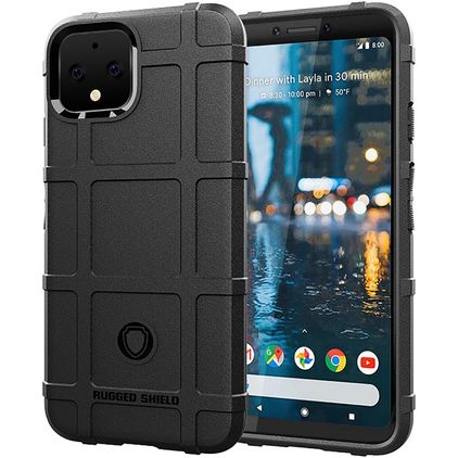 Mobigear Rugged Shield Google Pixel 4 Flexible TPU Back cover Shockproof - Black