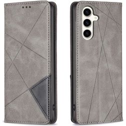 Mobigear Rhombus Slim Samsung Galaxy S23 FE Lompakkokotelo - Harmaa