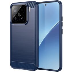 Mobigear Brushed Slim Xiaomi 15 TPU flexible Carcasa - Azul oscuro