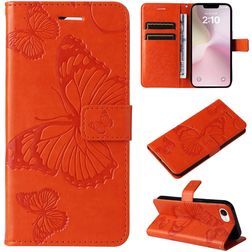 Mobigear Butterfly iPhone 16e Lompakkokotelo + Setelitasku - Oranssi