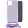 Mobilize Lanyard Gelly iPhone 15 Plus Fleksibel TPU Cover med snor - Pastel Purple