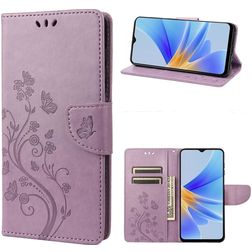 Mobigear Flowers OPPO A17 Funda tipo libro Cartera - Morado