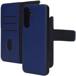 Mobiparts Samsung Galaxy A17 Fodral Äkta läder 2-i-1-plånboksfodral med löstagbart skal med sedelfack - Blå