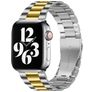 Mobigear Antwerp Correa Acero inoxidable Cierre de mariposa para Apple Watch - 49/46/45/44 mm - Dorado / Plateado
