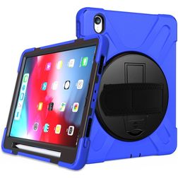 Mobigear SureGrip XGuard iPad Pro 11 tommer (2024) Cover Hård plast / Silikone Bagsidecover + Stylus-holder + Skulderrem + Stander - Blå