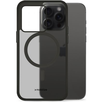 Mobilize Hybrid iPhone 15 Pro Max MagSafe Plástico rígido Capa traseira Antichoque - Preto