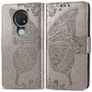 Mobigear Butterfly Nokia 6.2 Funda tipo libro Cartera - Gris