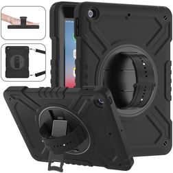 Mobigear Hybrid Rotation iPad Air 2 (2014) Plastica rigida / Silicone Back cover + Tracolla + Supporto - Nero