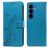 Mobigear Flowers Samsung Galaxy S26 Plus Funda tipo libro Cartera - Azul