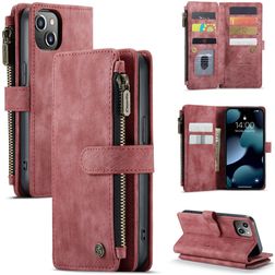 CaseMe C30 iPhone 13 Funda tipo libro Cartera - Rojo