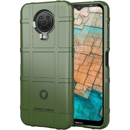 Mobigear Rugged Shield Nokia G10 Flexibel TPU Skal Stötsäkert - Grön