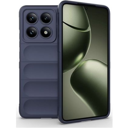 Mobigear Bumpy Xiaomi 14T TPU flexível Capa traseira - Azul escuro