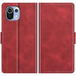 Mobigear Slim Magnet Xiaomi Mi 11 Lite Funda tipo libro Cartera - Rojo
