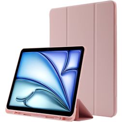 Mobigear Tri-Fold Gel iPad Air 11 polegadas (2026) TPU / Pele sintética Capa livro + Suporte para caneta stylus - Rosa