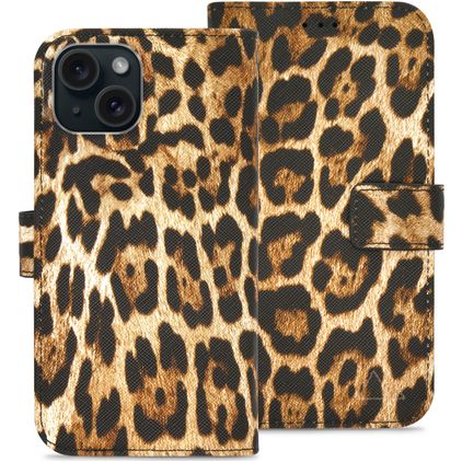 My Style Flex Wallet iPhone 14 Funda tipo libro Cartera - Wild Leopard