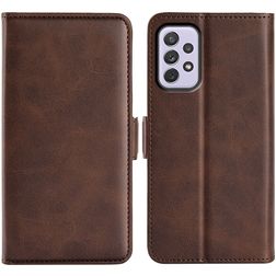 Mobigear Slim Magnet Samsung Galaxy A73 Funda tipo libro Cartera - Marrón