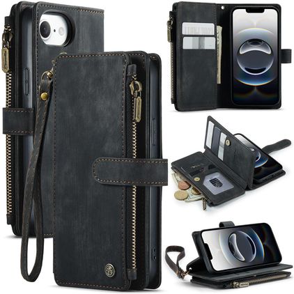 CaseMe C30 iPhone 17e Pungetui med Seddelrum - Sort
