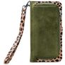 Mobilize Magnet Zipper Samsung Galaxy A22 5G Funda tipo libro 2 en 1 con carcasa extraíble Cartera - Olive Leopard