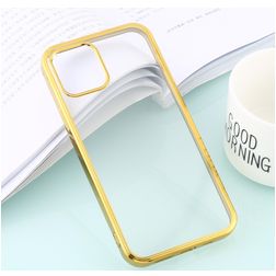 Mobigear Royal iPhone 12 Pro Max Flexible TPU Back cover - Clear / Gold