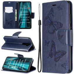 Mobigear Butterfly Xiaomi Redmi Note 8 Pro Wallet case - Dark Blue