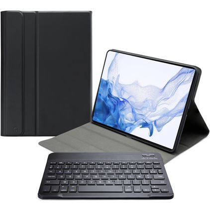 Mobilize Detachable Bluetooth Keyboard Samsung Galaxy Tab S7 Plus AZERTY Keyboard Wallet case - Black