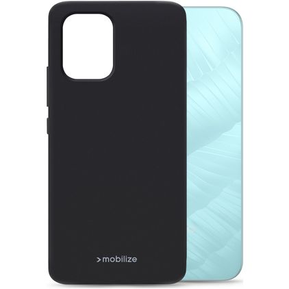 Mobilize Rubber Gelly OPPO A6x Fleksibel TPU Bagsidecover - Sort