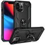 Mobigear Armor Ring iPhone 14 Pro Max Tvrdý plast Zadní kryt odolný proti nárazům s prstýnkem - Černá
