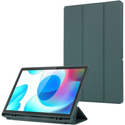 Mobigear Tri-Fold Gel Samsung Galaxy Tab A9 Plus (2023) TPU / Kunstlæder Pungetui + Stylus-holder - Grøn