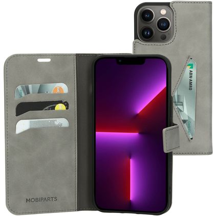 Mobiparts Classic Wallet iPhone 13 Pro Max Plånboksfodral med sedelfack - Granite Grey