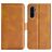 Mobigear Slim Magnet Samsung Galaxy A36 Funda tipo libro Cartera - Coñac