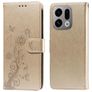 Mobigear Flowers OPPO Find X9 Funda tipo libro Cartera - Dorado