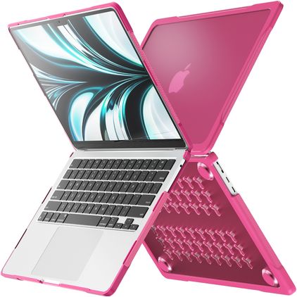 Mobigear Shockproof Pro MacBook Air 13 palců (2022-2026) Pevný skořepinový kryt na MacBook - Růžová - Model A2681 / A3113 / A3240 / A3449