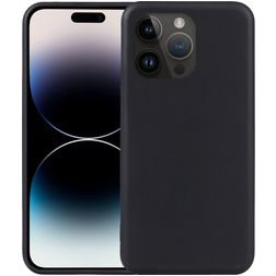 Mobigear Basics iPhone 15 Pro Max Flexible TPU Extra Thin Back cover - Black
