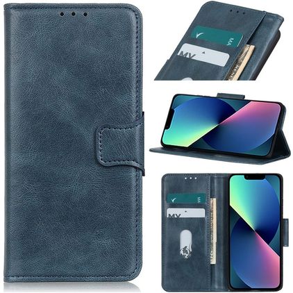Mobigear Classy iPhone 14 Plus Wallet case - Blue