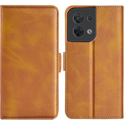 Mobigear Slim Magnet OPPO Reno 8 5G Plånboksfodral med sedelfack - Konjak