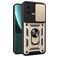 Mobigear Armor Ring Cam Slide Xiaomi 13 Funda Plástico rígido Carcasa Antigolpes con anillo y tapa deslizante para cámara - Dorado