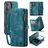 CaseMe 008 iPhone 16 Plus Cover a libro 2 in 1 con guscio estraibile a portafoglio - Blu