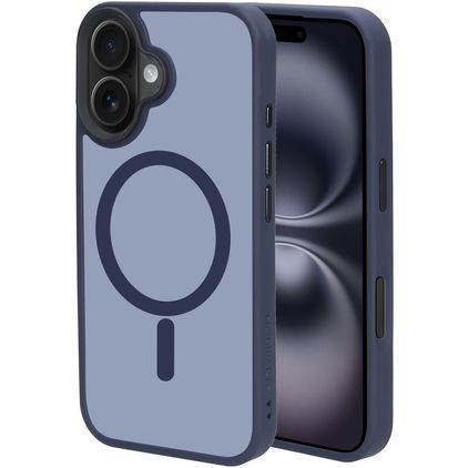 Mobiparts Hardcover iPhone 16 MagSafe Hardcase Back cover - Satin Blue