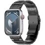 Mobigear Melbourne Titan Apple Watch Armband Fjärilslås - 42/41/40/38 mm - Svart