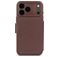 Decoded Detachable Wallet iPhone 17 Pro MagSafe Pouzdro Pravá kůže Knížkové pouzdro 2v1 s odnímatelným krytem Peněženka - Chocolate Brown
