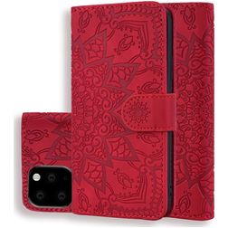 Mobigear Mandala iPhone 11 Lompakkokotelo + Setelitasku - Punainen