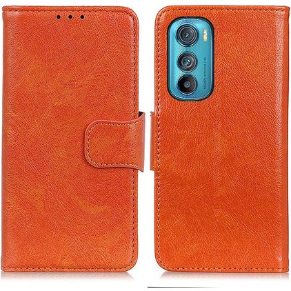Mobigear Classy Motorola Edge 30 Funda tipo libro Cartera - Naranja
