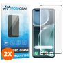 Mobigear Premium HONOR Magic 4 Pro Härdat glas Skärmskydd - Skalvänligt - Svart (2-pack)