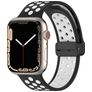 Mobigear Sport Plus Mag Pasek Silikon do Apple Watch Zapięcie magnetyczne - 42/41/40/38 mm - Biały / Grafitowy