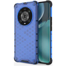 Mobigear Honeycomb HONOR Magic 4 Pro Hardcase Back cover Antiurto - Blu