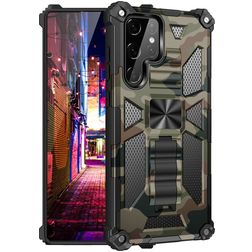 Mobigear Armor Stand Samsung Galaxy S22 Ultra Hard Case Back cover Shockproof with Stand - Green