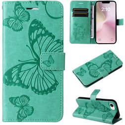 Mobigear Butterfly iPhone 17e Cover a libro portafoglio - Verde