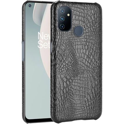 Mobigear Croco OnePlus Nord N100 Plástico rígido Capa traseira - Preto