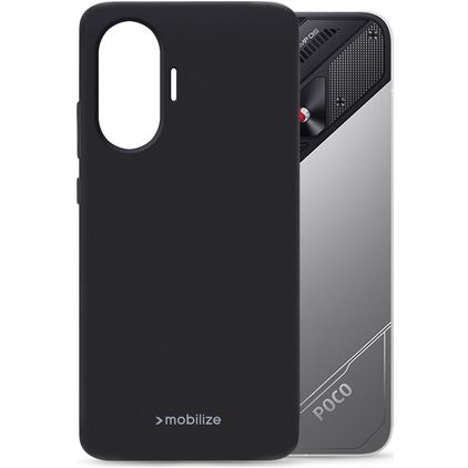 Mobilize Rubber Gelly POCO F7 TPU flessibile Back cover - Nero